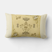 コラージュヴィンテージレトロとレースと花 ランバークッション (裏面)