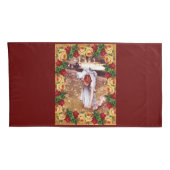 コラージュヴィンテージレトロとレースと花 枕カバー (裏面-右)