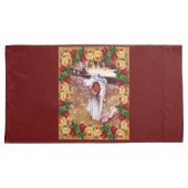 コラージュヴィンテージレトロとレースと花 枕カバー (正面右)