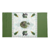 コラージュヴィンテージレトロとレースと花 枕カバー (裏面)