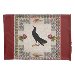 コラージュヴィンテージレトロとレースと花 枕カバー