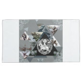 コラージュヴィンテージレトロとレースと花 枕カバー (正面右)