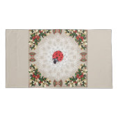 コラージュヴィンテージレトロとレースと花 枕カバー (裏面)