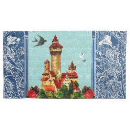 コラージュヴィンテージレトロとレースと花 枕カバー