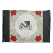 コラージュヴィンテージレトロとレースと花 枕カバー (裏面-左)