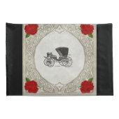 コラージュヴィンテージレトロとレースと花 枕カバー (裏面-右)