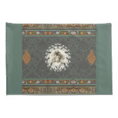 コラージュヴィンテージレトロとレースと花 枕カバー (裏面-右)