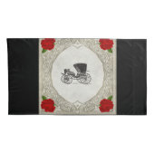 コラージュヴィンテージレトロとレースと花 枕カバー (裏面-右)