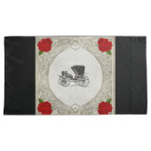 コラージュヴィンテージレトロとレースと花 枕カバー (正面右)