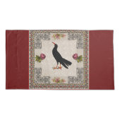 コラージュヴィンテージレトロとレースと花 枕カバー (裏面)