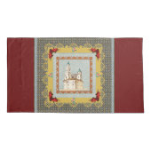 コラージュヴィンテージレトロとレースと花 枕カバー (裏面-左)