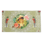 コラージュヴィンテージレトロとレースと花 枕カバー (裏面)