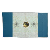 コラージュヴィンテージレトロとレースと花 枕カバー (裏面-右)