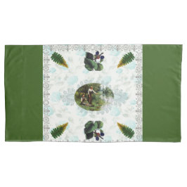 コラージュヴィンテージレトロとレースと花 枕カバー