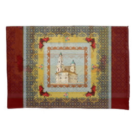 コラージュヴィンテージレトロとレースと花 枕カバー