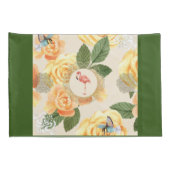 コラージュヴィンテージレトロとレースと花 枕カバー (裏面-右)