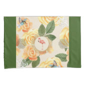 コラージュヴィンテージレトロとレースと花 枕カバー (正面右)