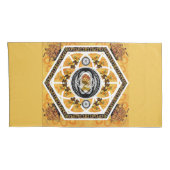 コラージュヴィンテージレトロとレースと花 枕カバー (裏面-右)