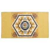 コラージュヴィンテージレトロとレースと花 枕カバー (正面右)