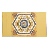 コラージュヴィンテージレトロとレースと花 枕カバー (裏面-左)