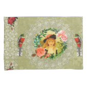 コラージュヴィンテージレトロとレースと花 枕カバー (正面右)