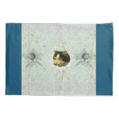 コラージュヴィンテージレトロとレースと花 枕カバー (裏面-左)