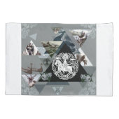 コラージュヴィンテージレトロとレースと花 枕カバー (裏面-左)