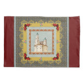 コラージュヴィンテージレトロとレースと花 枕カバー (裏面)