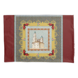 コラージュヴィンテージレトロとレースと花 枕カバー