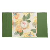 コラージュヴィンテージレトロとレースと花 枕カバー (裏面-左)