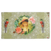 コラージュヴィンテージレトロとレースと花 枕カバー (正面右)