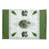 コラージュヴィンテージレトロとレースと花 枕カバー (裏面)