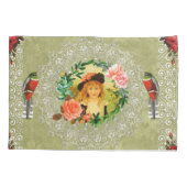 コラージュヴィンテージレトロとレースと花 枕カバー (裏面)