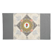 コラージュヴィンテージレトロとレースと花 枕カバー (裏面-右)