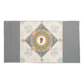 コラージュヴィンテージレトロとレースと花 枕カバー (裏面-左)