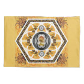 コラージュヴィンテージレトロとレースと花 枕カバー (裏面-左)