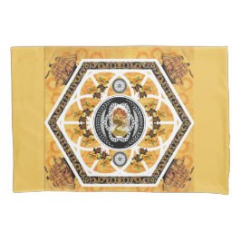 コラージュヴィンテージレトロとレースと花 枕カバー