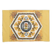 コラージュヴィンテージレトロとレースと花 枕カバー (正面右)