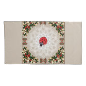 コラージュヴィンテージレトロとレースと花 枕カバー (裏面-右)