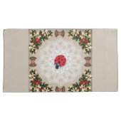 コラージュヴィンテージレトロとレースと花 枕カバー (正面右)