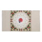 コラージュヴィンテージレトロとレースと花 枕カバー (裏面-左)