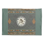 コラージュヴィンテージレトロとレースと花 枕カバー (裏面)