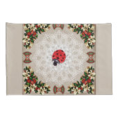 コラージュヴィンテージレトロとレースと花 枕カバー (裏面-右)