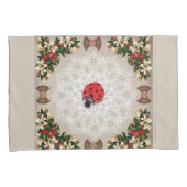 コラージュヴィンテージレトロとレースと花 枕カバー (正面右)