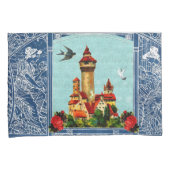 コラージュヴィンテージレトロとレースと花 枕カバー (正面右)