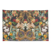 コラージュヴィンテージレトロとレースと花 枕カバー (裏面-右)