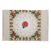 コラージュヴィンテージレトロとレースと花 枕カバー (裏面)