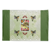 コラージュヴィンテージレトロとレースと花 枕カバー (裏面-左)