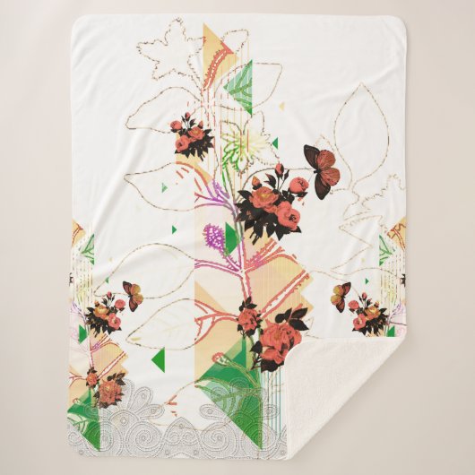 コラージュヴィンテージ シェルパブランケット (正面)