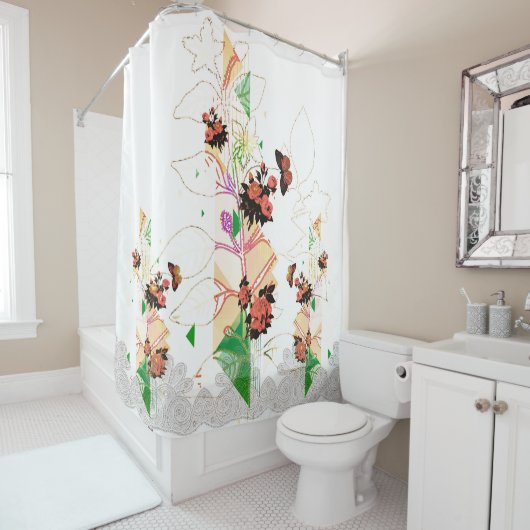 コラージュヴィンテージ シャワーカーテン (インサイチュ)